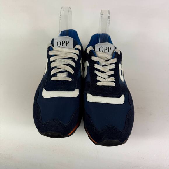 OPP France Athletic Shoes Women's 8 Blue Suede Lace-Up Low Top Running Sneakers - Picture 4 of 10